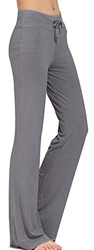 TownCat Pantalones de Entrenamiento para Mujer, Pantalones de Yoga, Pantalones Informales de Yoga con cordón para Yoga y Correr, Tallas (Gris Oscuro, XL)