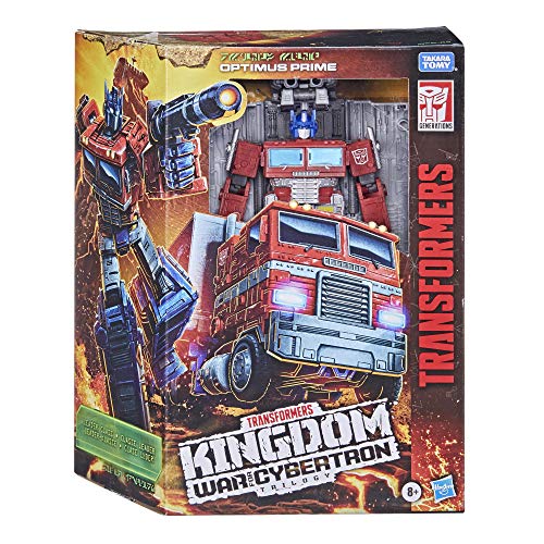 Transformers Figura de acción de Toys Generations War for Cybertron: Kingdom Leader WFC-K11 Optimus Prime, para niños de 8 años en adelante, 7 Pulgadas