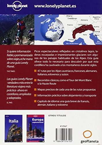 Trekking en los Alpes (Guías de País Lonely Planet) [Idioma Inglés]