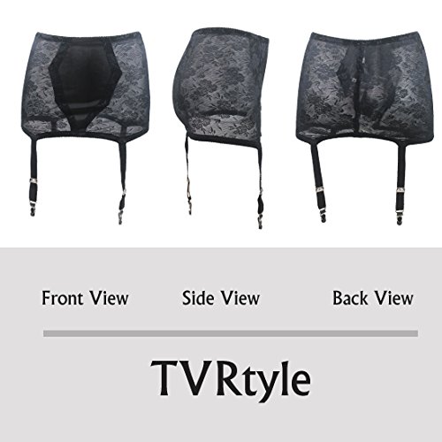 TVRtyle S503 - Cinturones de cintura alta para mujer, estilo vintage, 4 correas de metal Negro Negro ( XXL