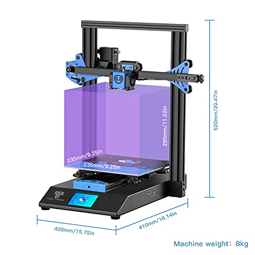 Twotrees Impresora 3D Bluer V2 con Extrusor de Doble Rueda de Extrusión y con Reanudar la Función de Impresión Impresora 3D FDM 235 x 235 x 280mm