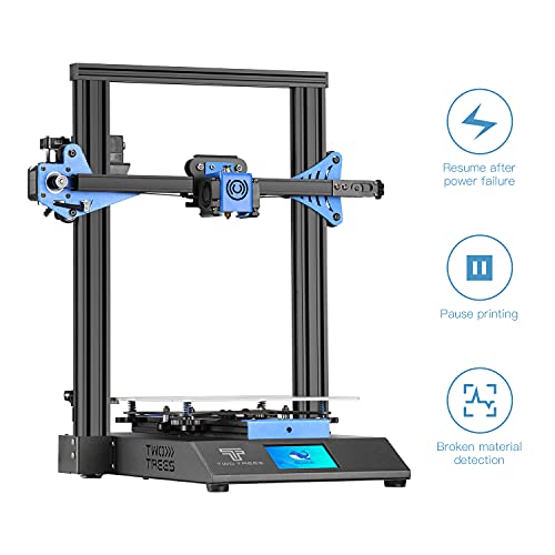 Twotrees Impresora 3D Bluer V2 con Extrusor de Doble Rueda de Extrusión y con Reanudar la Función de Impresión Impresora 3D FDM 235 x 235 x 280mm