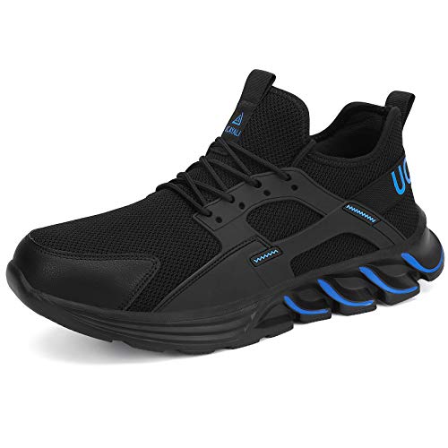 UCAYALI Zapatos de Seguridad Hombre Zapatillas de Trabajo Mujer Zapatillas de Seguridad Deportivos Zapatos con Punta de Acero Azul Oscuro N Gr.44