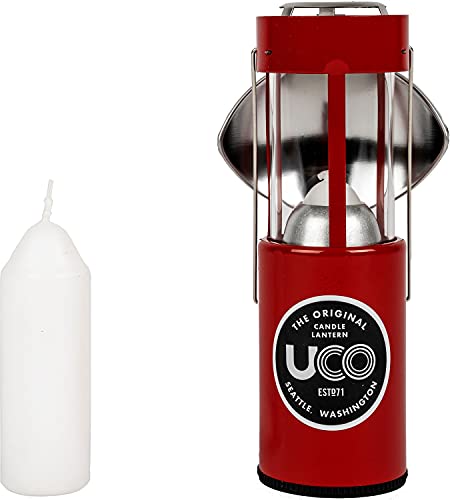 UCO Kit de Farol de Vela 2.0, Recubrimiento en Polvo Rojo, Talla única