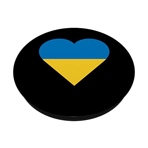 Ucrania Pequeño Corazón Apoyo Aliado Amor PopSockets PopGrip Intercambiable