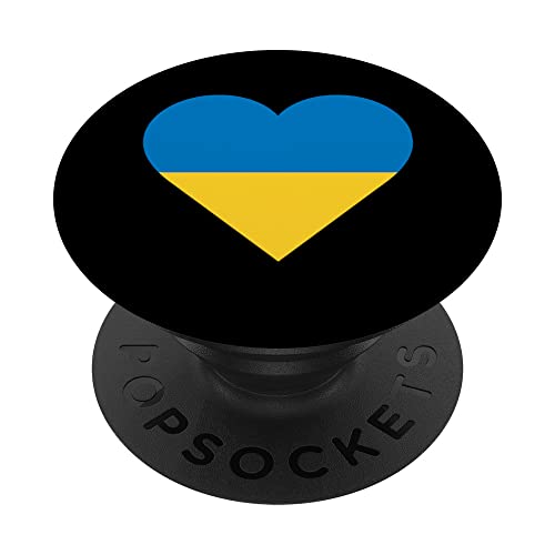 Ucrania Pequeño Corazón Apoyo Aliado Amor PopSockets PopGrip Intercambiable