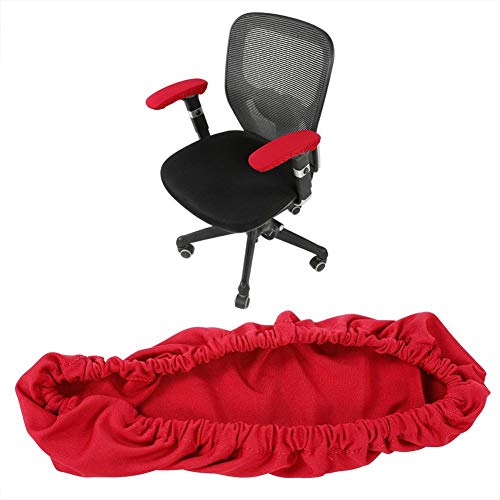 Un par de fundas elásticas para reposabrazos de silla de oficina elástica Protector de brazo para silla de computadora extraíble(vino tinto)