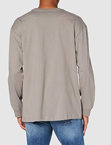 Urban Classics Parche de Senderismo LS Camiseta, Asfalto, XL para Hombre