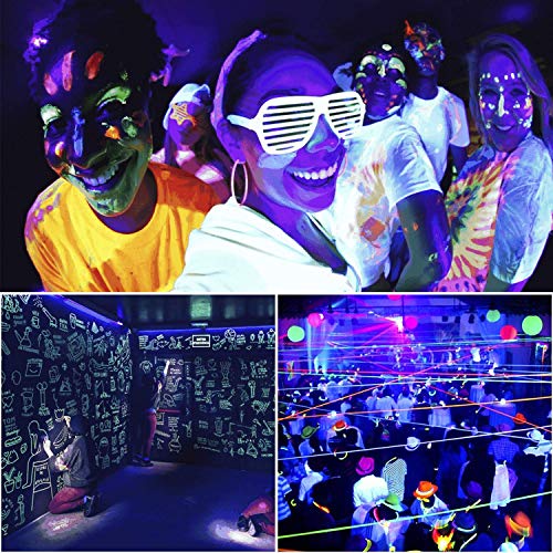 UV Led Luz de Inundación,Eleganted Impermeable IP66 Blacklights Luces Negra 10W Lámpara Led para Fiesta Art Pintura Centro de exposiciones Pescar Acuario