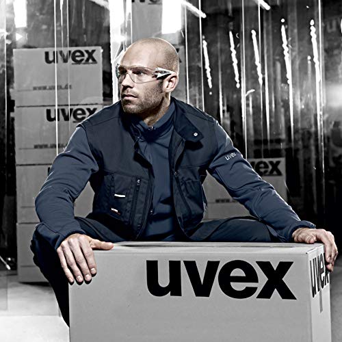 Uvex Pheos - Gafas de Seguridad - Protección Laboral - Antiarañazos y Antivaho - Transparentes (anti-UV, normas EN 166 y EN 170)