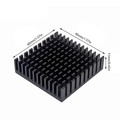 UYUYong 8 pcs Disipador de Calor de Aluminio Radiador de Aluminio 40x40x11mm para CPU Chip IC Pequeño Dispositivo Electrónico- Negro