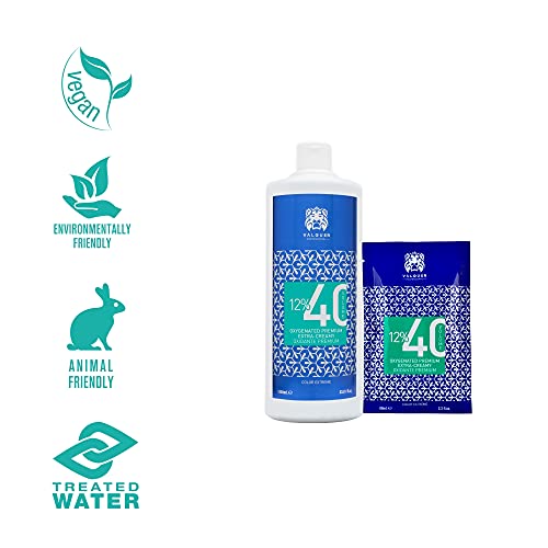 Valquer Profesional Oxigenada Premium Ultra-Cremosa 40 Vol (12%). Agua oxigenada para tintes. coloración capilar permanente - 1000 ml
