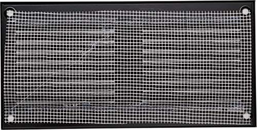 Vent Systems Cubierta de ventilación de aire de 200 x 100 mm, color negro, rejilla de retorno de aire de metal con protector de plagas - cubierta de conducto de ventilación de 20 x 100 mm