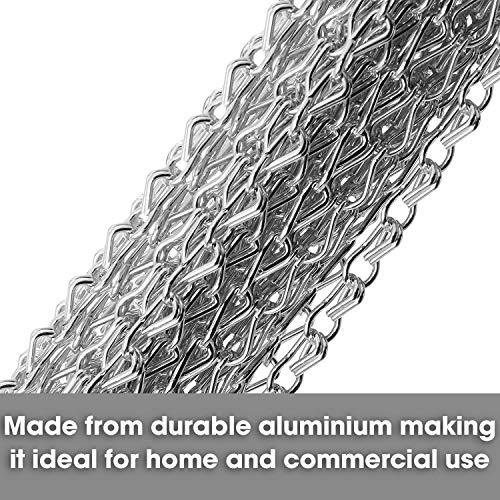 Vermatik® - Mosquitera de aluminio para interiores y exteriores - Doble gancho - Aluminio - Plateado - 90 x 210 cm