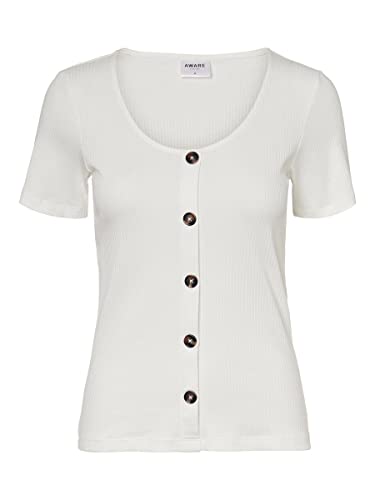 Vero Moda Vmhelsinki SS Top Ga Noos Camiseta, Blanco como La Nieve, XS para Mujer
