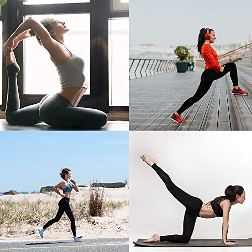 Vimbloom Pantalón Deportivo de Mujer Cintura Alta Leggings Mallas para Running Training Fitness Estiramiento Yoga y Pilates VI263(Black,M)