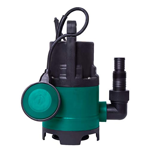 VONROC Bomba sumergible - Bomba para agua sucia - Bomba de agua - 400W - 8000l/h - Para agua sucia y limpia - Con interruptor de flotador