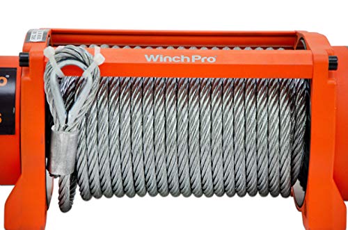 WinchPro - Cabrestante Eléctrico 12V 5900kg/13000lbs, 26m De Cuerda De Acero, 2 Mandos A Distancia Incluidos (1 Inalámbrico, 1 De Cable), Para Offroad, 4x4, Grúas