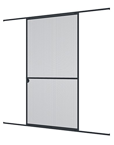 Windhager mosquitera corredera Expert, Marco de Aluminio para Puertas, 120 x 240 cm, Antracita, 03844