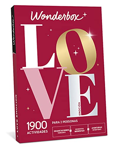 Wonderbox - Caja Regalo Love Emoción para el Día del Padre - Sorprende A Quien Amas, Regalos Originales Para Parejas, Ideas Regalo Mujer, Ideas Regalo Hombre, Vivir Experiencias Juntos.