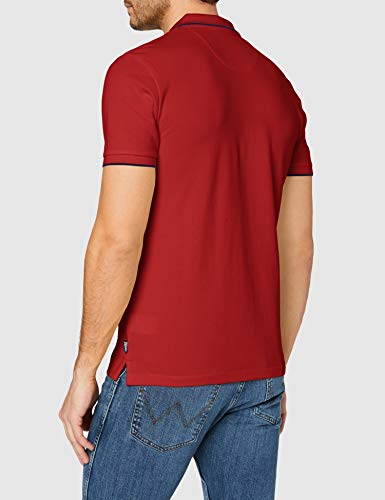 Wrangler Pique Camisa Polo, Rojo (Red X47), XXXX-Large para Hombre