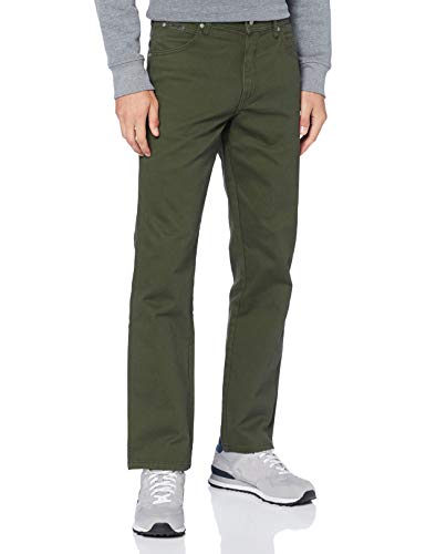 Wrangler Texas Pants Pantalones, Verde (Moss Green), 42W / 32L para Hombre