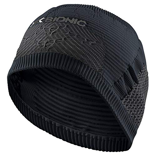 X-Bionic High Headband 4.0 Headband Pelo Elástico para La Humedad, Unisex Adulto, Black/Charcoal, 2