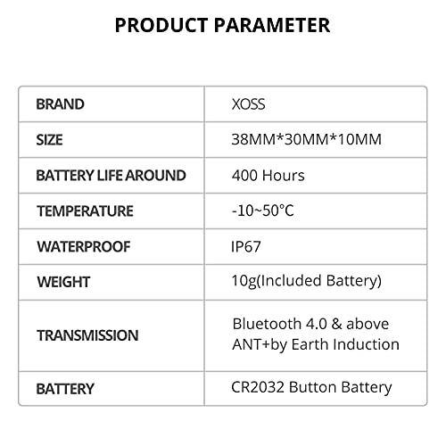 XOSS X1 Sensor de cadencia de Velocidad para computadora de Bicicleta Smartphone Bluetooth / Ant + Modo Dual Ciclismo Bicicleta inalámbrica (Sensor de cadencia / Velocidad x2 Piezas)