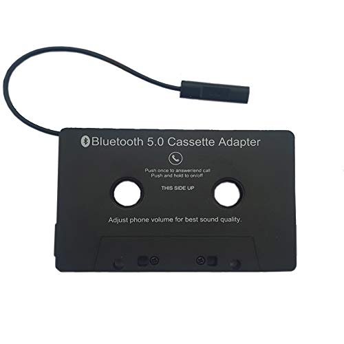 YHUS Adaptador de Cassette para Coche de BT 5.0, Adaptador para Lector de Cassettes de Coche, Adaptador de Cassette para Coche aux en teléfonos Inteligentes, Reproductores de MP3 o Walkman(E0002)
