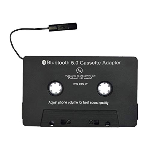 YHUS Adaptador de Cassette para Coche de BT 5.0, Adaptador para Lector de Cassettes de Coche, Adaptador de Cassette para Coche aux en teléfonos Inteligentes, Reproductores de MP3 o Walkman(E0002)