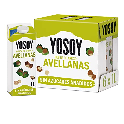 Yosoy Bebida de Arroz con Avellanas, Caja de 6 x 1L