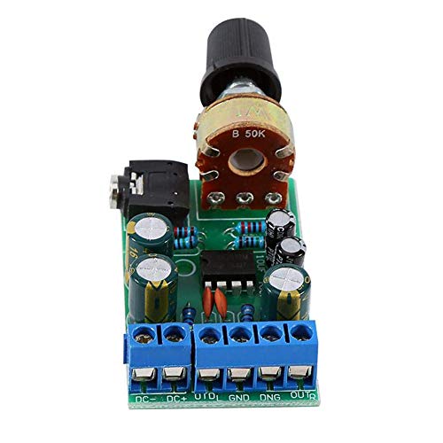 Youmile 2Pack Módulo amplificador de audio DC 1.8-12V TDA2822M 2.0 canales estéreo AMPBoard Mini AUX DIY Sistema de sonido Componente + 3.5mm Jack cable