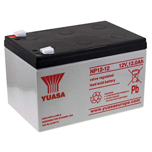 Yuasa - Batería de plomo-ácido recargable NP12-12 Vds, 12 V