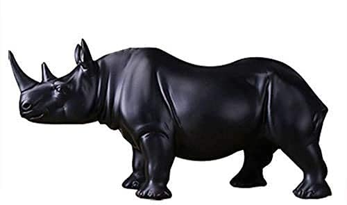 YYAI-HHJU Escultura De Rinoceronte Negro Nórdico, Adornos De Feng Shui, Artesanías De Resina, Rinoceronte Negro Creativo, Decoración para El Hogar Y La Oficina, Regalos