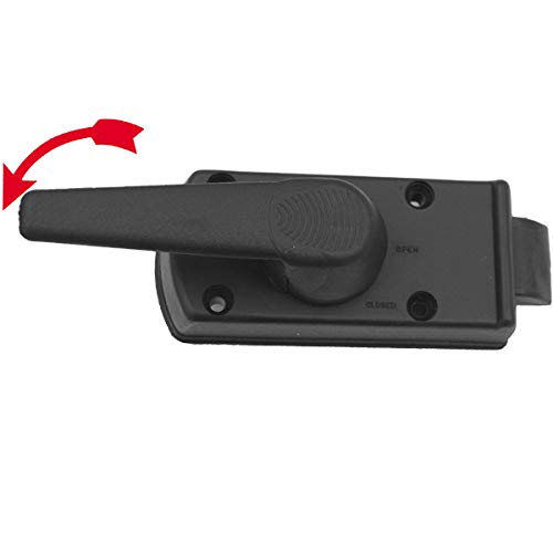 Zadi - Cerradura para puerta (parte exterior e interior, giro a la derecha), color negro