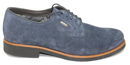 Zapato de Cordones Pala Lisa en Piel Ante Becerro Impermeable BARRATS para Hombre Color Azul