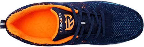 Zapatos de Seguridad para Unisex, S3 SRC Anti-Piercing Zapatillas de Trabajo con Puntera de Acero Zapatos de Industria y Construcción (Orange 42.5 EU)