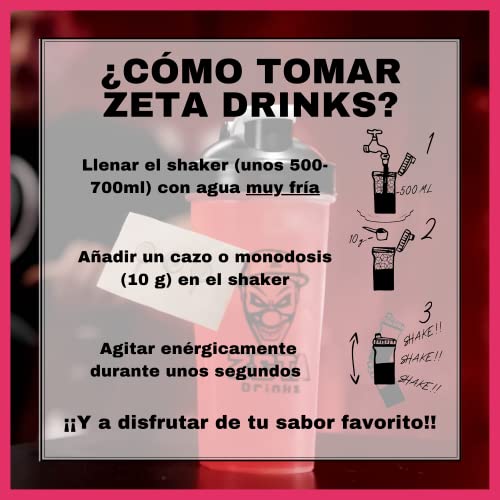 Zeta Drinks - Bebida Energética para gamers en polvo, sabor Fresh Shot (Sandía) 400g, 40 Bebidas