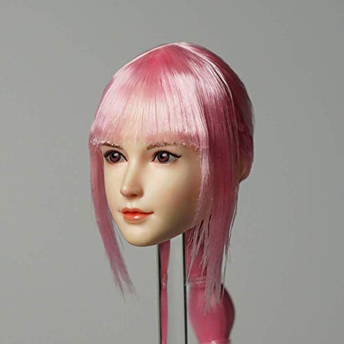 ZSMD - Escultura de cabeza femenina en escala 1/6, ojos europeos y americanos, adecuada para huesos de acero de 12 pulgadas