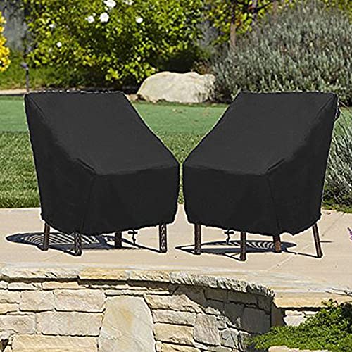 ZWYSL Fundas de sofá apilables para exteriores, resistentes al viento, para sillas de sillas, personalizables diferentes tamaños (color: negro, tamaño: 70 x 79 x 102/70 cm)